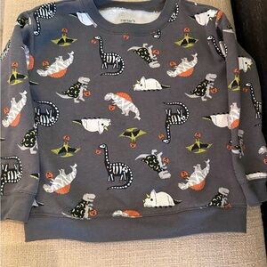 Carter's Gray Halloween Dinosaur Sweatshirt